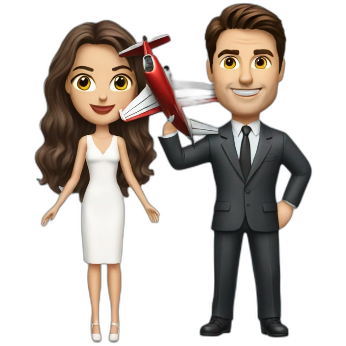 tom cruise with a model plane emoji