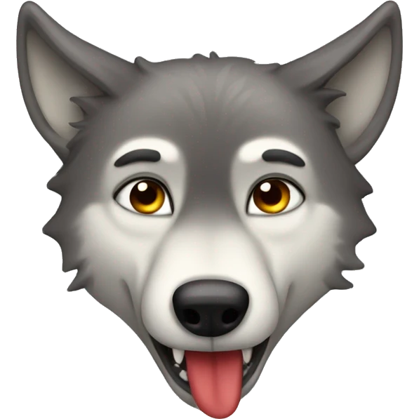 wolf having stomache emoji