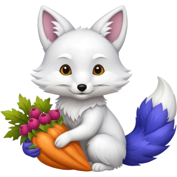 white fox and Cornucopia  emoji