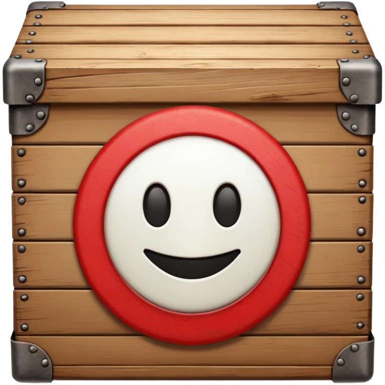 emoji de un simbolo de prohibido y que esté sobre una caja emoji