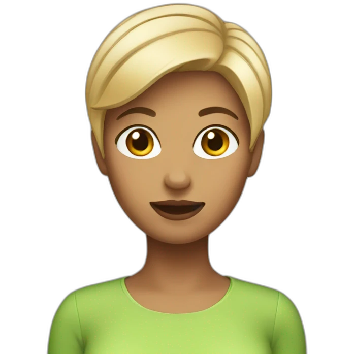 Create a female emoji with short hair emoji