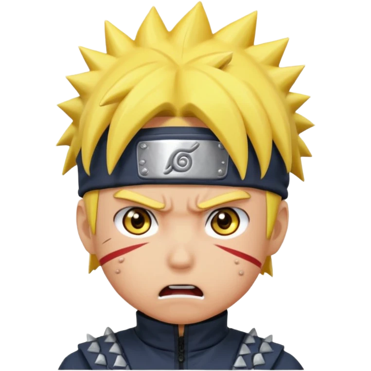 Related to chibi anime style characters of Naruto animes character who are angry only face   emoji