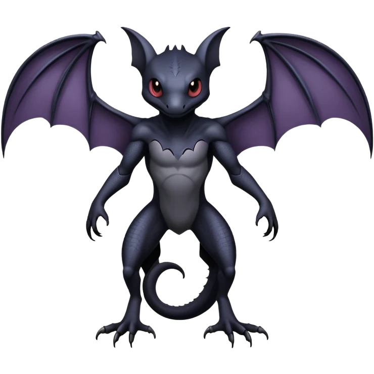 Salandit-Noibat-hybrid (full body) emoji