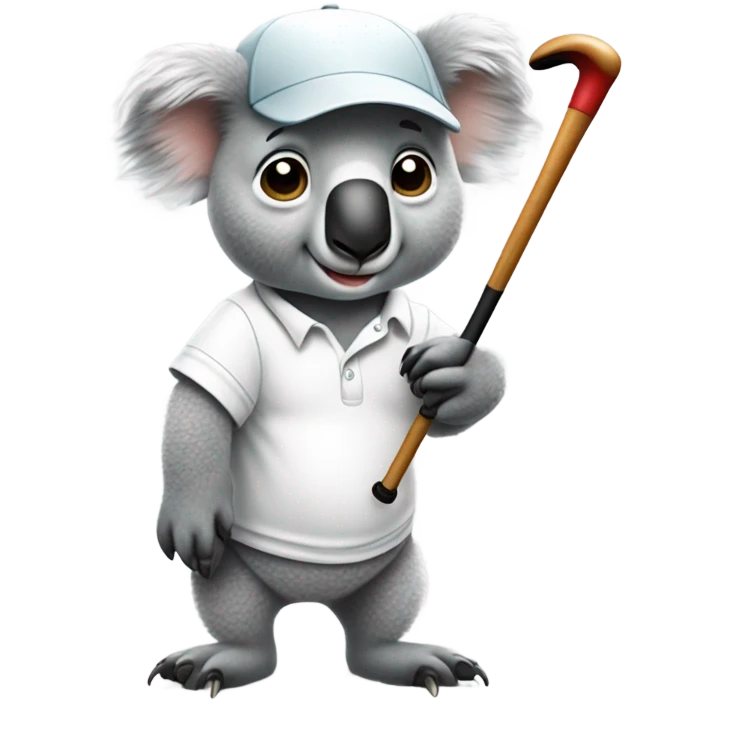 Koala golfing  emoji