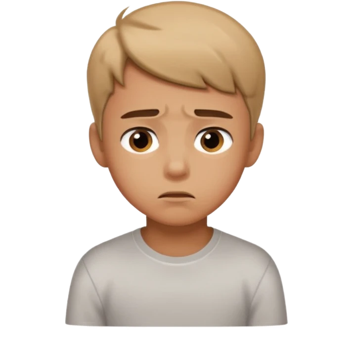 Boy hesitating to say sorry  emoji