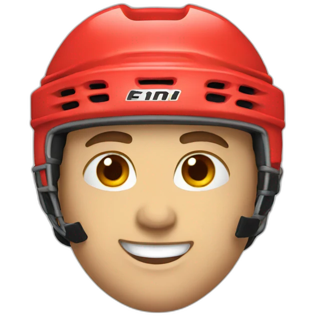 hockey player red emoji