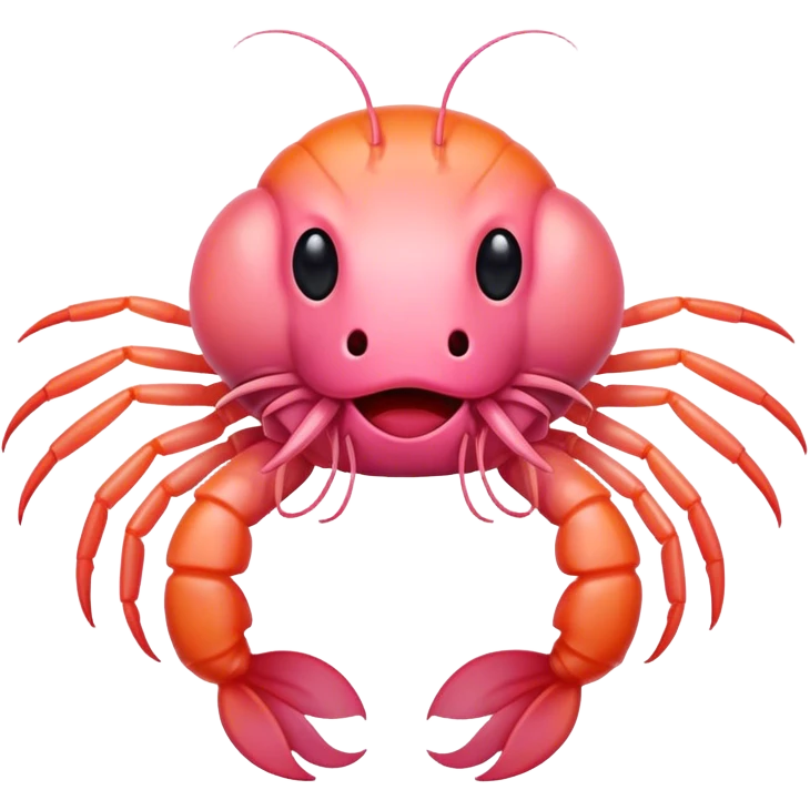 Covered mouth shrimp emoji