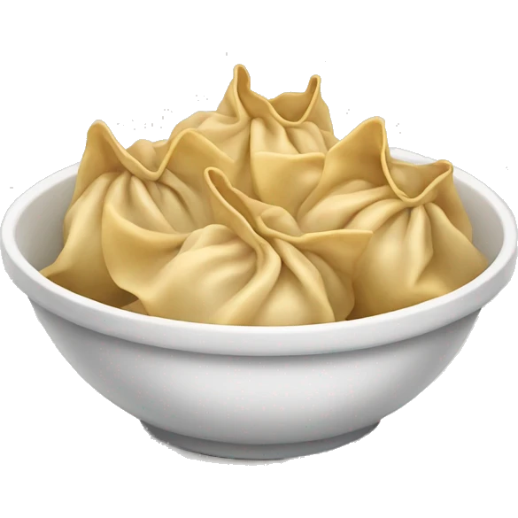 A bowl of wonton dumplings  emoji