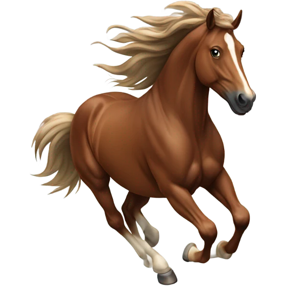 brown horse jumping emoji