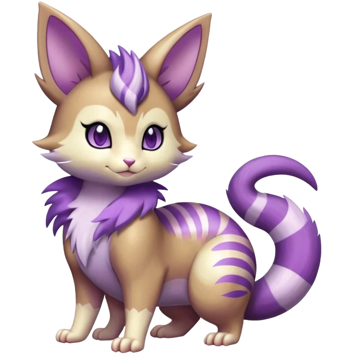 Shiny Furret-Purrloin-Espeon-Hybrid (Full body) emoji