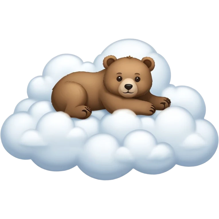 Bear laying on cloud emoji