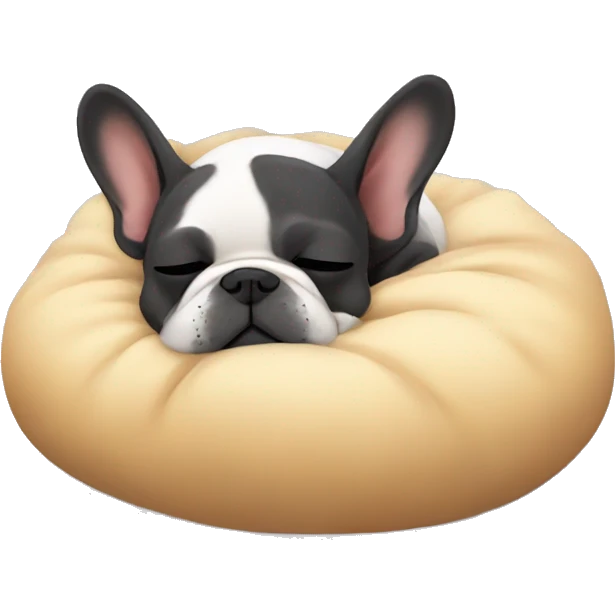 French bulldog sleeping cozy emoji