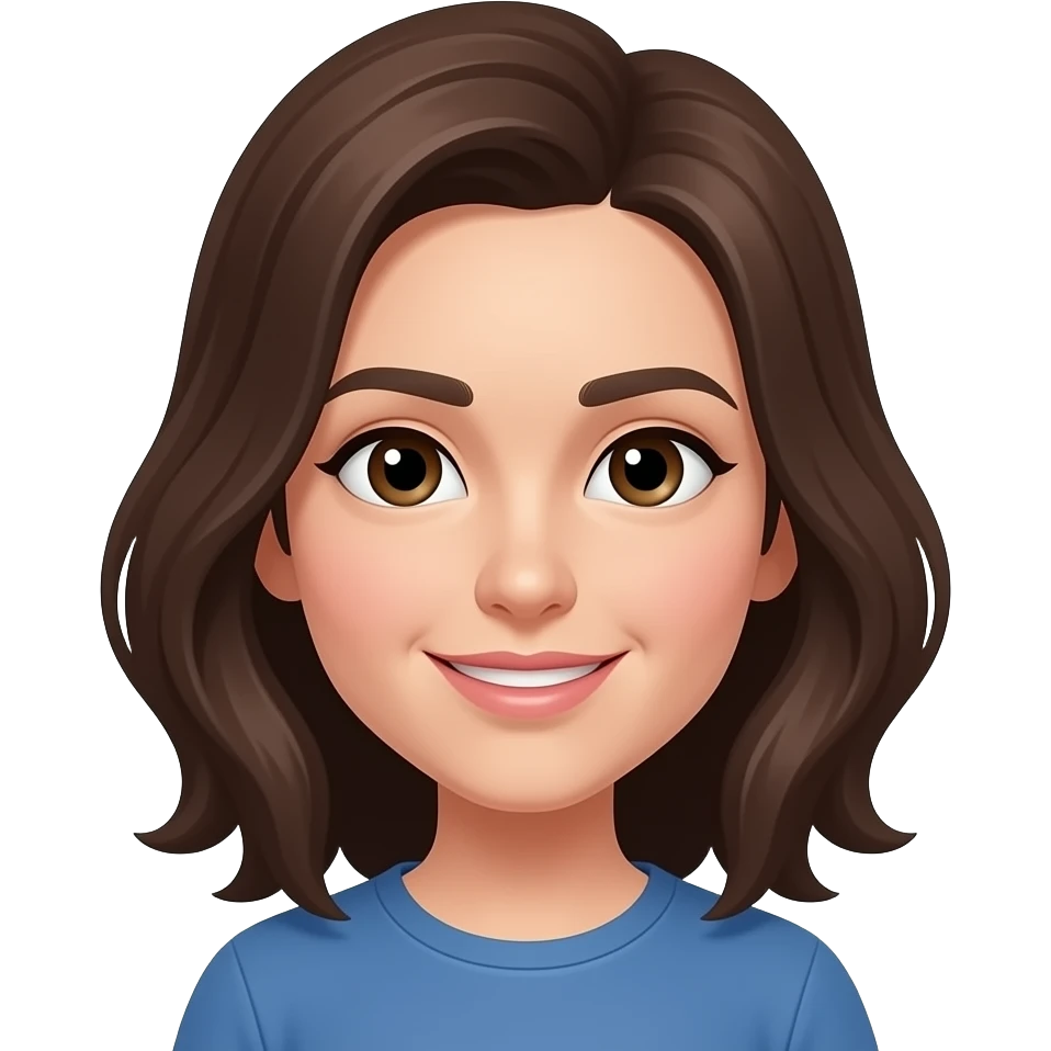 cor do cabelo castanho escuro emoji