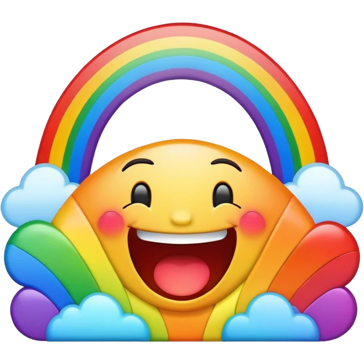 Rainbow laughing crying emoji