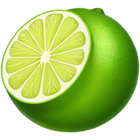 A lime emoji