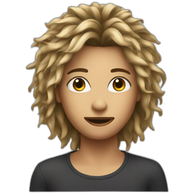 a dirty hair emoji