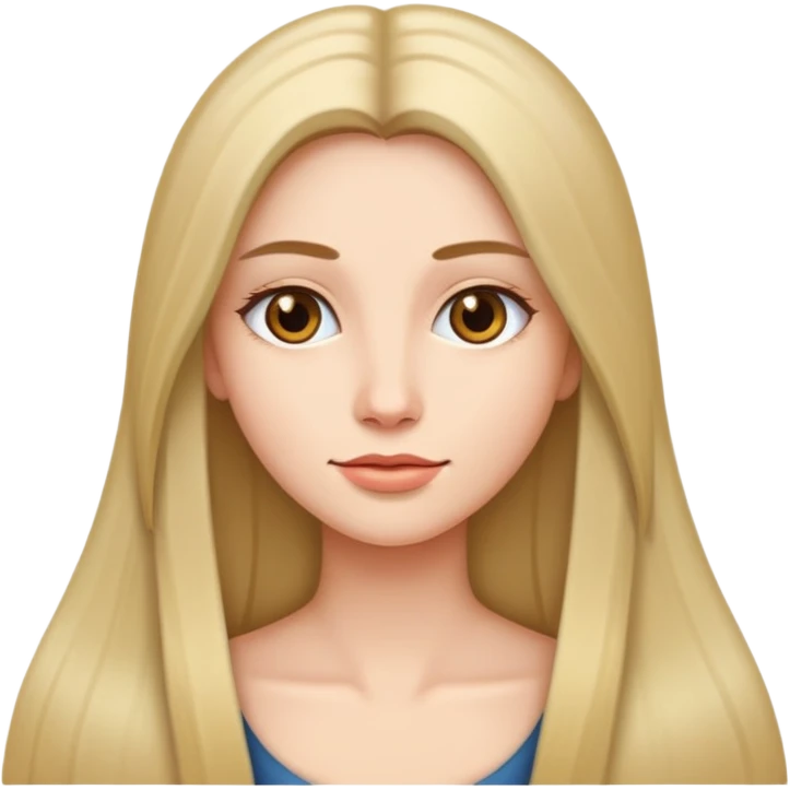 하얀 얼굴에 긴 생머리 여자 emoji
