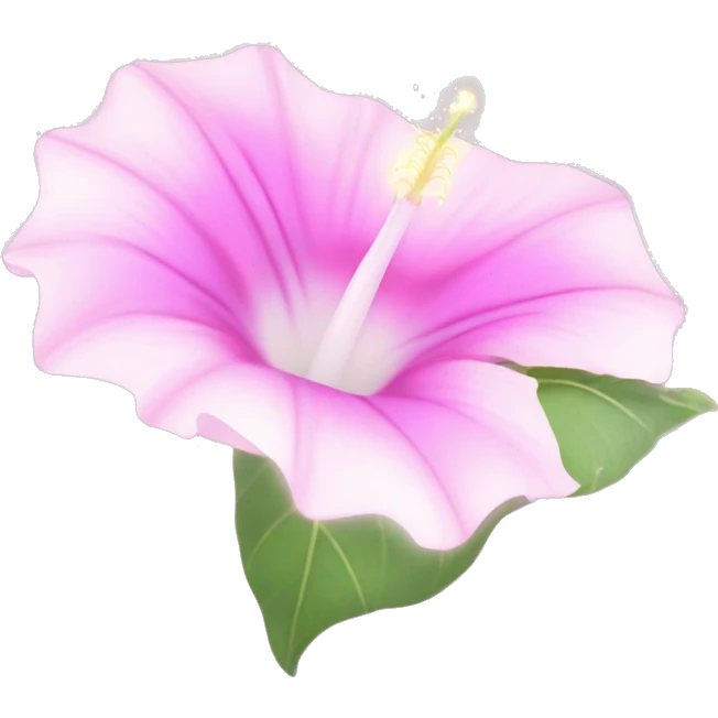 Morning Glory "A pastel pink morning glory with softly glowing trumpet-shaped petals, surrounded by a faint sparkle and a dreamy light effect." emoji