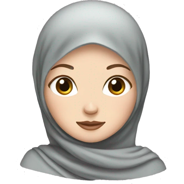 White Girl with hijab  emoji