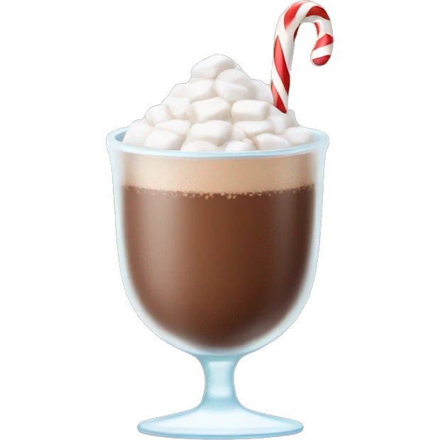 A glass of cocoa to go with a snowflake pattern on top emoji