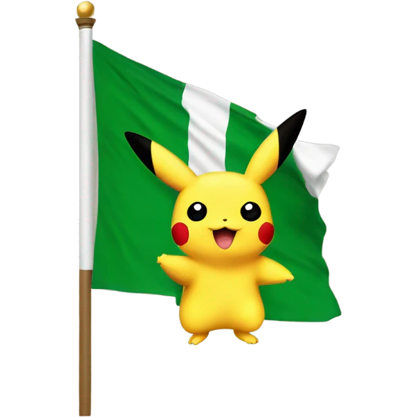 Pikachu with ireland flag emoji