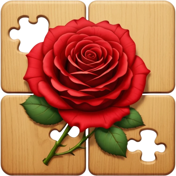 One piece of the puzzle + flower emoji