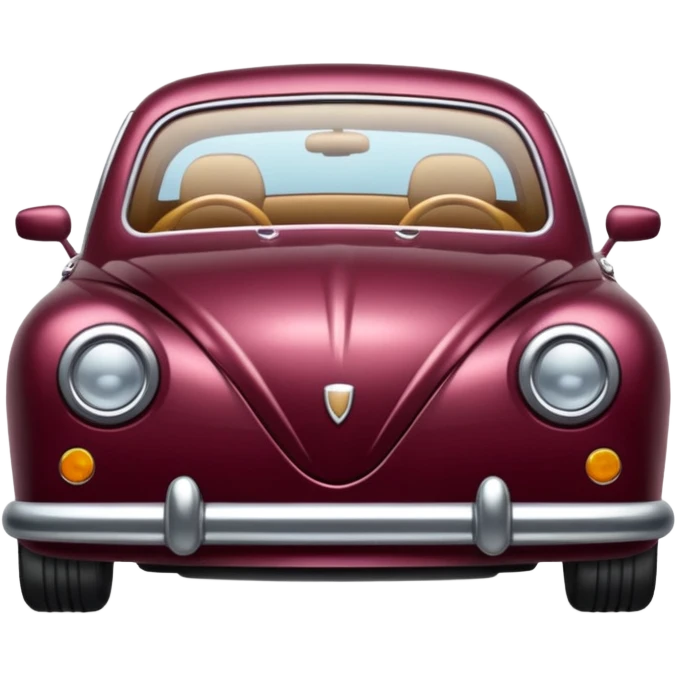 burgundy car emoji