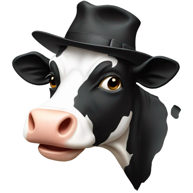 Cow with hat emoji