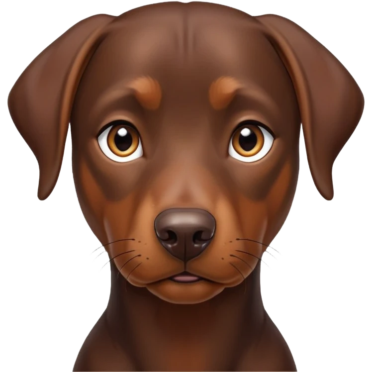 Brown Doberman girl  emoji