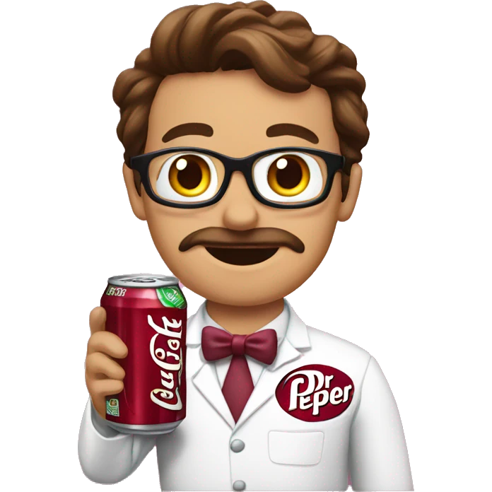 Dr Pepper can wearing a bow emoji