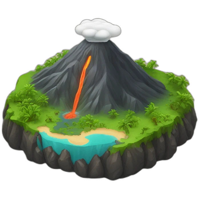 volcano island emoji