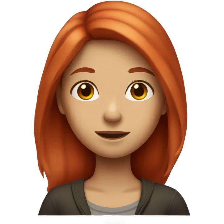 girl with long red hair emoji