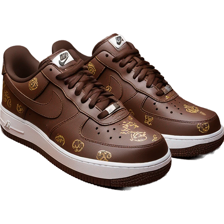 Nike x Supreme Air Force 1 Low Baroque Brown emoji