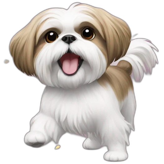 Shih tzu dances cha chz emoji