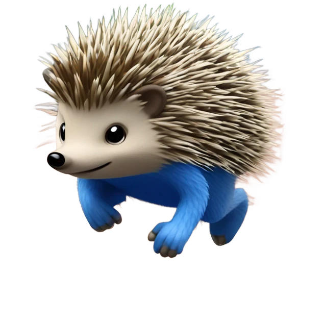 A blue hedgehog that’s going really fast ￼ emoji