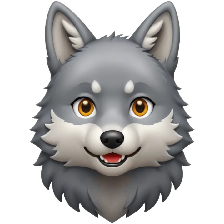 uluyan sevimli kurt vücut emoji