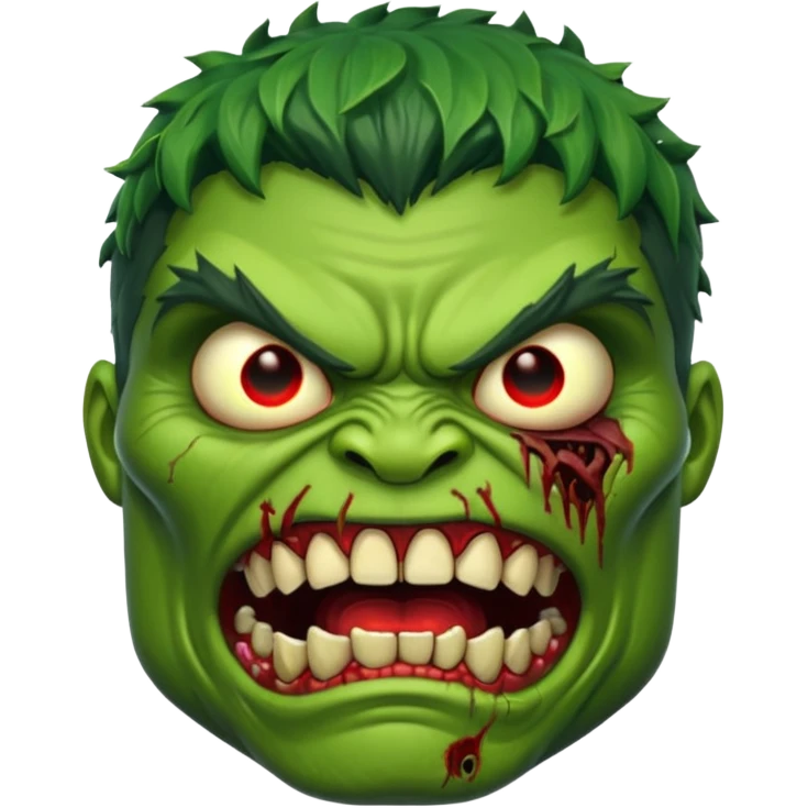 Zombie hulk face  emoji