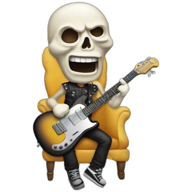 Squelette rocker emoji