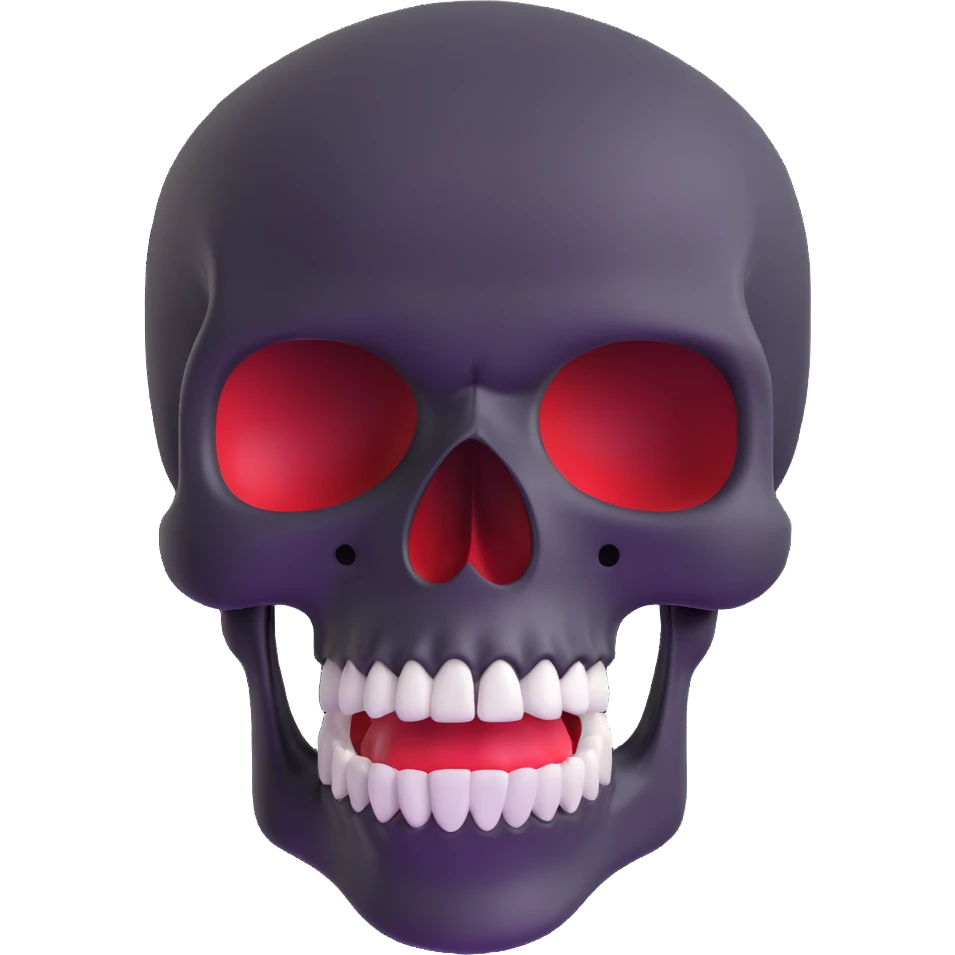 shocked skull emoji