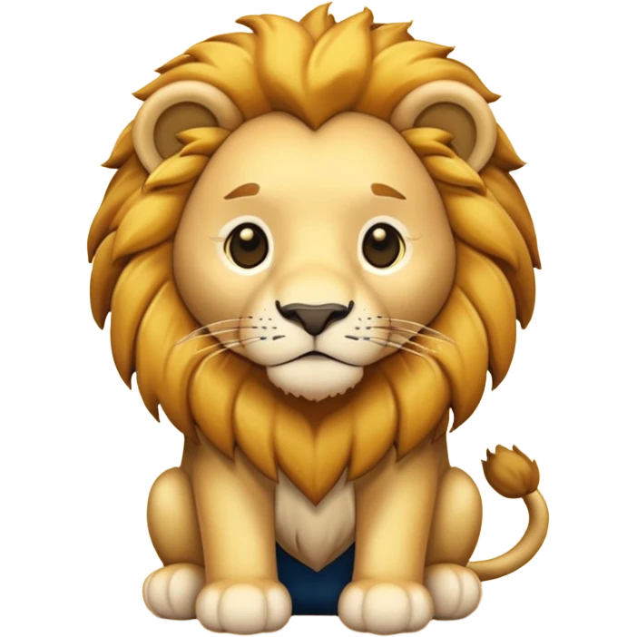 Plush lion emoji