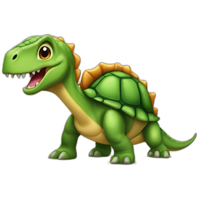 Tortue sur un dinosaures emoji