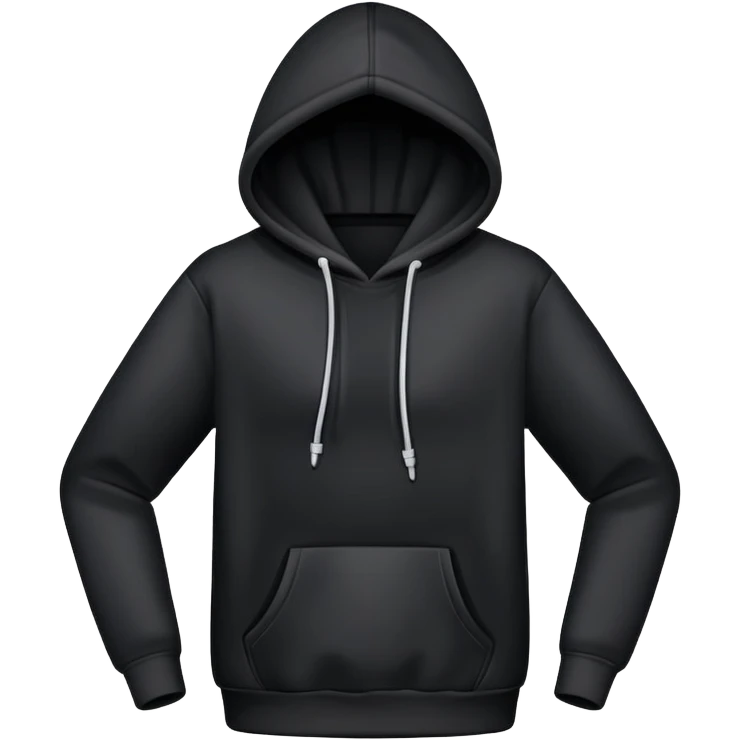 blank black hoodie no body wearing it emoji