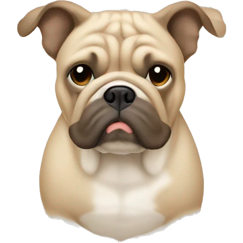Bulldogge in beige  emoji