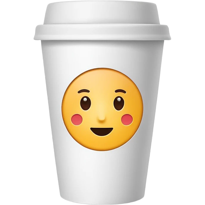 paper coffee cup without face emoji