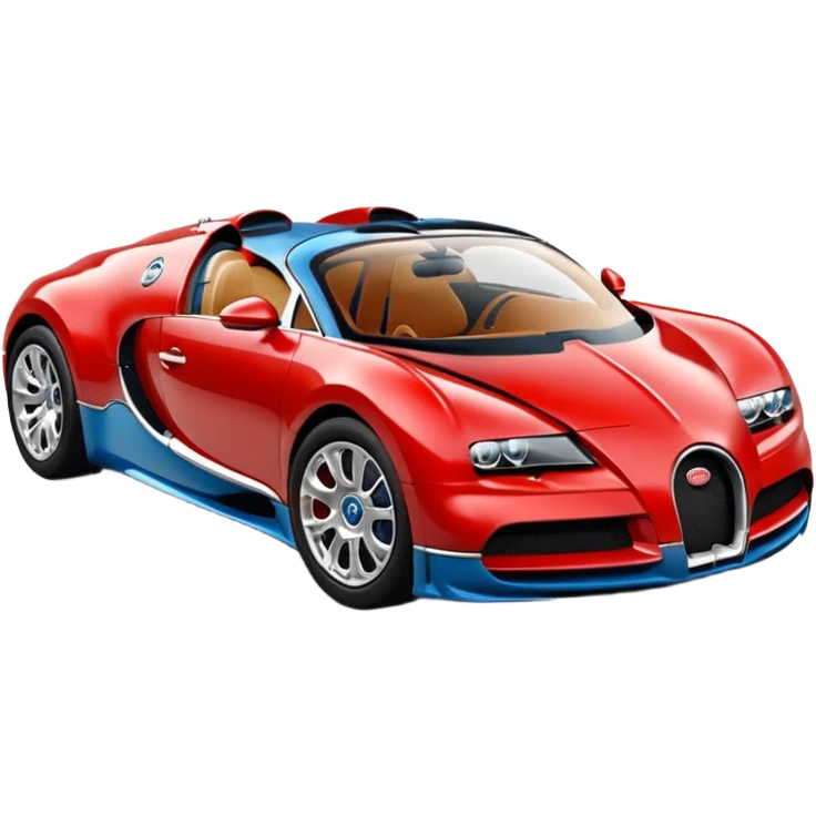 Um Bugatti vermelho emoji