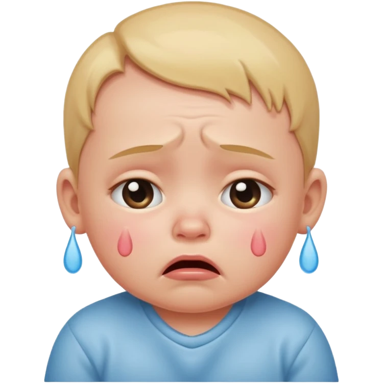 Sad baby crying  emoji
