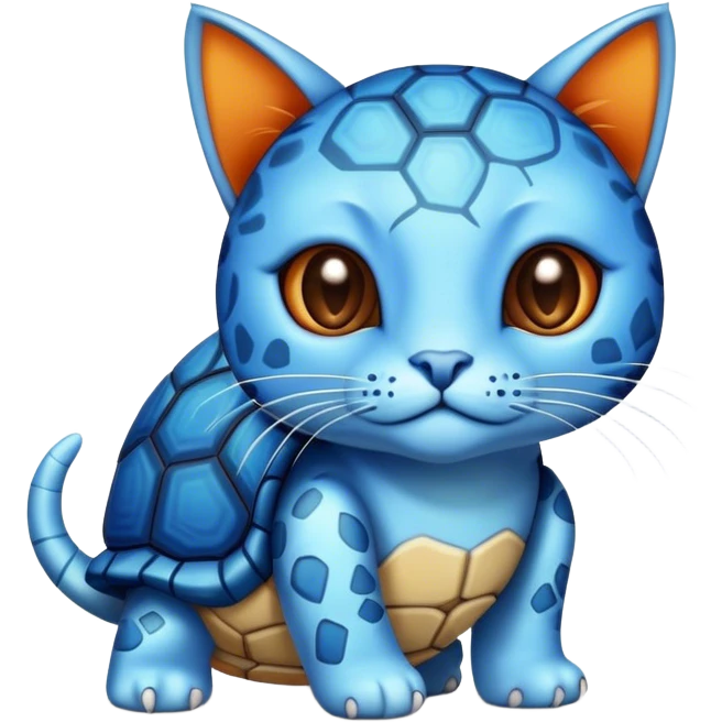 Blue turtle cat emoji