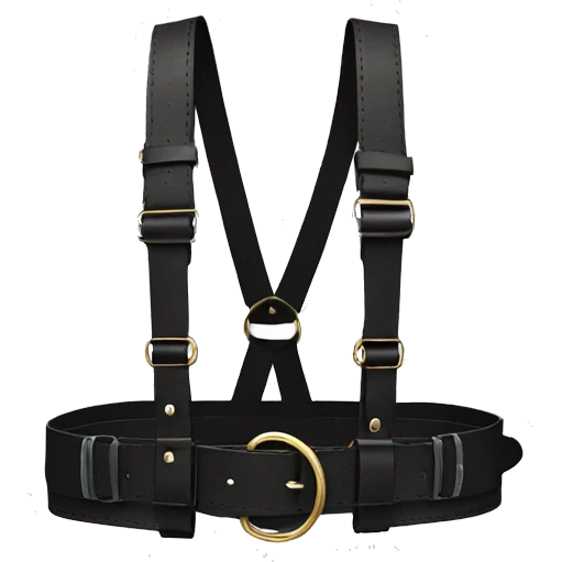 Black fashion chest leather harness emoji