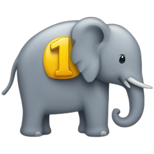 Sign that says #1 Fan with an Elephant emoji