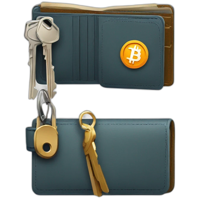 bitcoin wallet and keys emoji